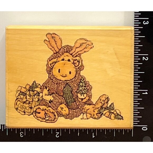 Boyds Collection Ltd H21028 Mannheim THE Eco Moose UPTOWN Rubber Stamp BB-21028 - Picture 2 of 6